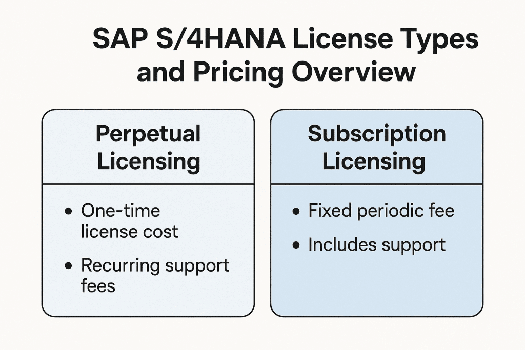 SAP S4HANA License Types