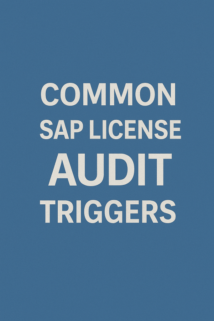 SAP License Audit Triggers
