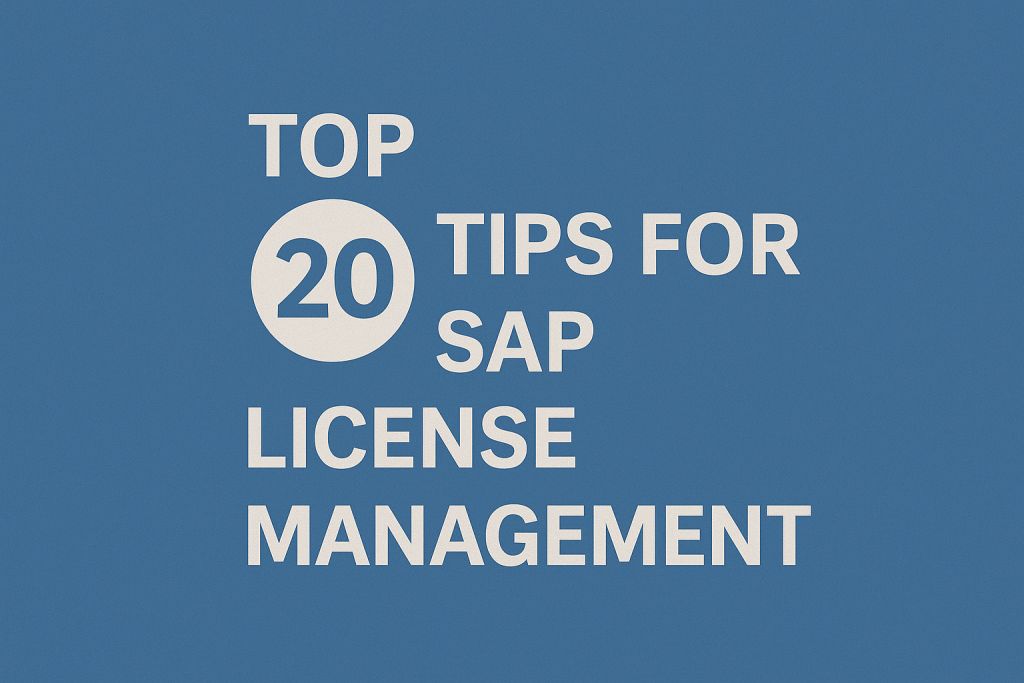 Tips for SAP License Management