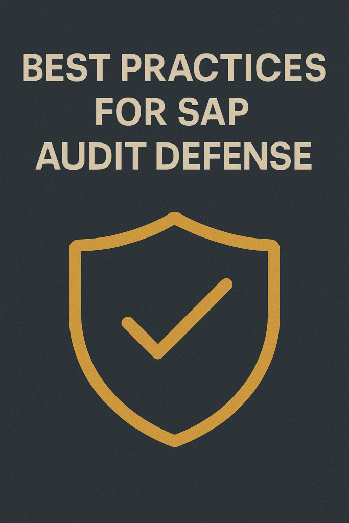 sap audit defense