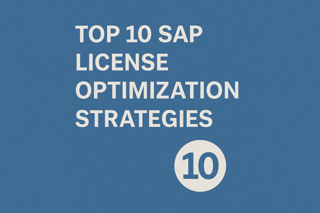 sap license optimization