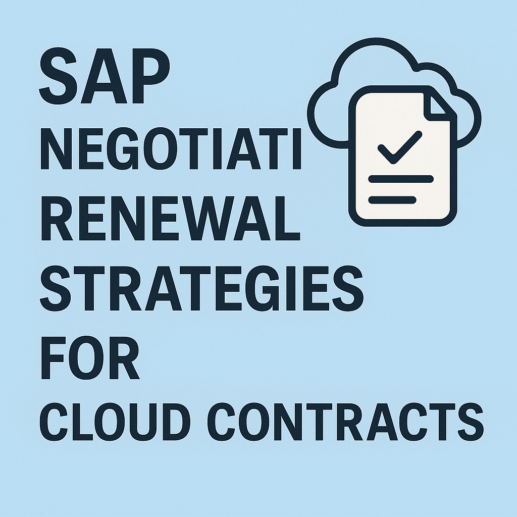 SAP Negotiation Renewal for Cloud Contracts