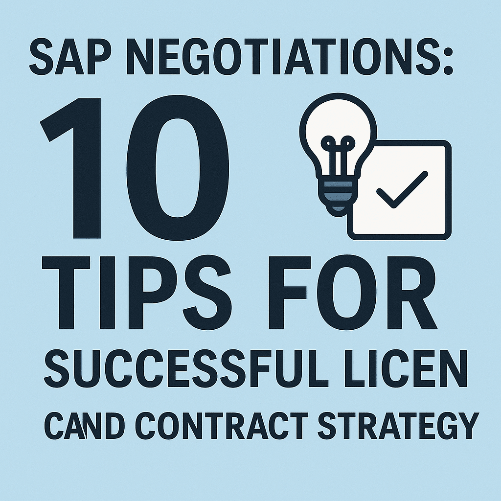 SAP Negotiations 10 Tips