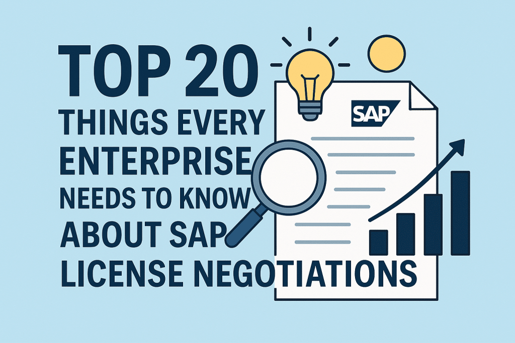 Top 20 Things Every Enterprise Needs to Know About SAP License Negotiations