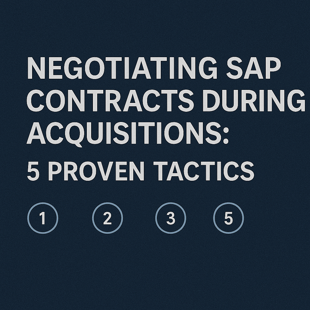 Negotiating SAP Contracts During Acquisitions 5 Proven Tactics