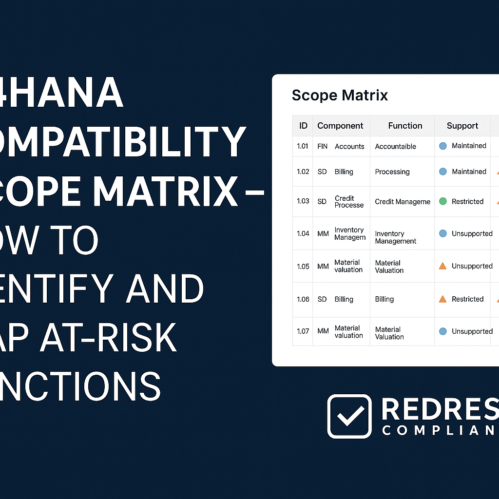S4HANA Compatibility Scope Matrix – How to Identify and Map At-Risk Functions