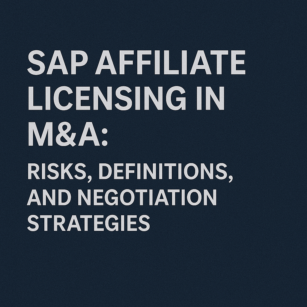 SAP Affiliate Licensing in M&A