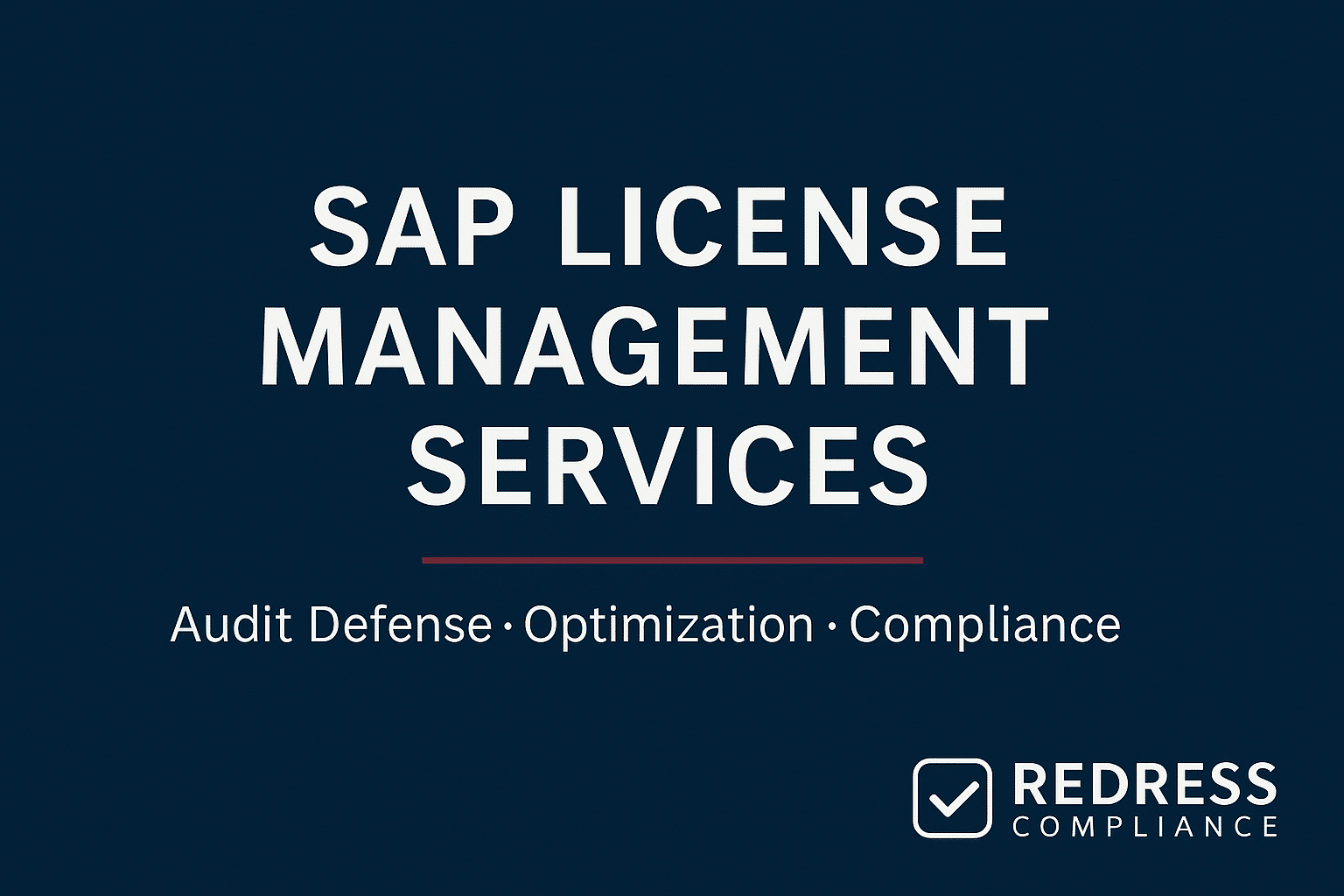 SAP License Management Services