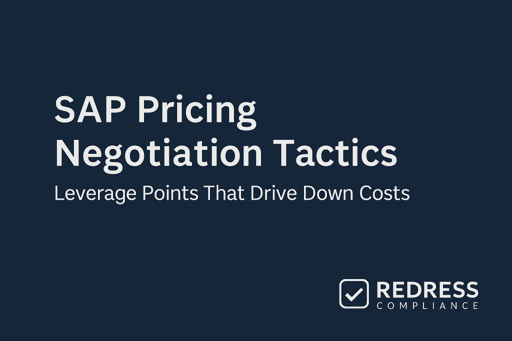 SAP Pricing Negotiation Tactics