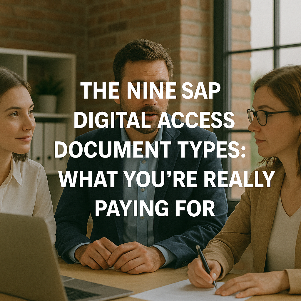 The Nine SAP Digital Access Document Types - SAP Licensing Experts The Nine SAP Digital Access Document Types