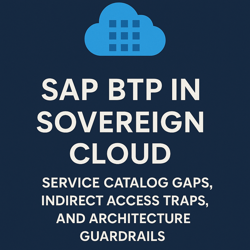 SAP BTP in Sovereign Cloud Service Catalog Gaps, Indirect Access Traps, and Architecture Guardrails