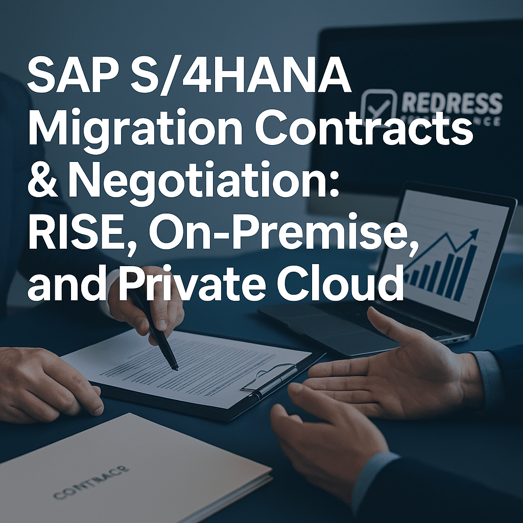 SAP S4HANA Migration Contracts & Negotiation RISE, On-Premise, and Private Cloud